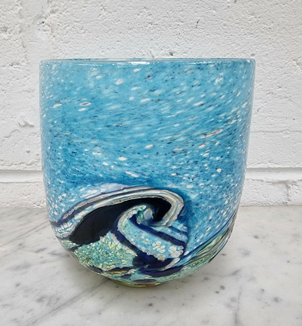 Colorful Art Glass Vase Signed by Peter Reynolds | Antique & Vintage | Moonee Ponds Antiques | Australia Wide Delivery
