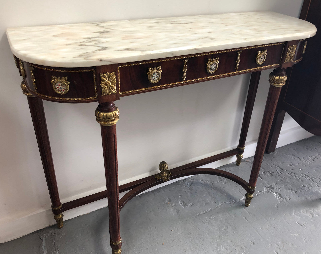 Narrow Mahogany Louis XVI Style Console Table | Antique & Vintage | Moonee Ponds Antiques | Australia Wide Delivery