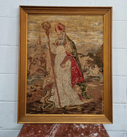Antique Wool-Work Religious Framed Picture | Antique & Vintage | Moonee Ponds Antiques | Australia Wide Delivery