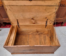 Pine Trunk-Blanket Box | Antique & Vintage | Moonee Ponds Antiques | Australia Wide Delivery