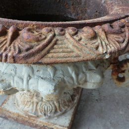 Pair of Antique French Cast Iron Urns