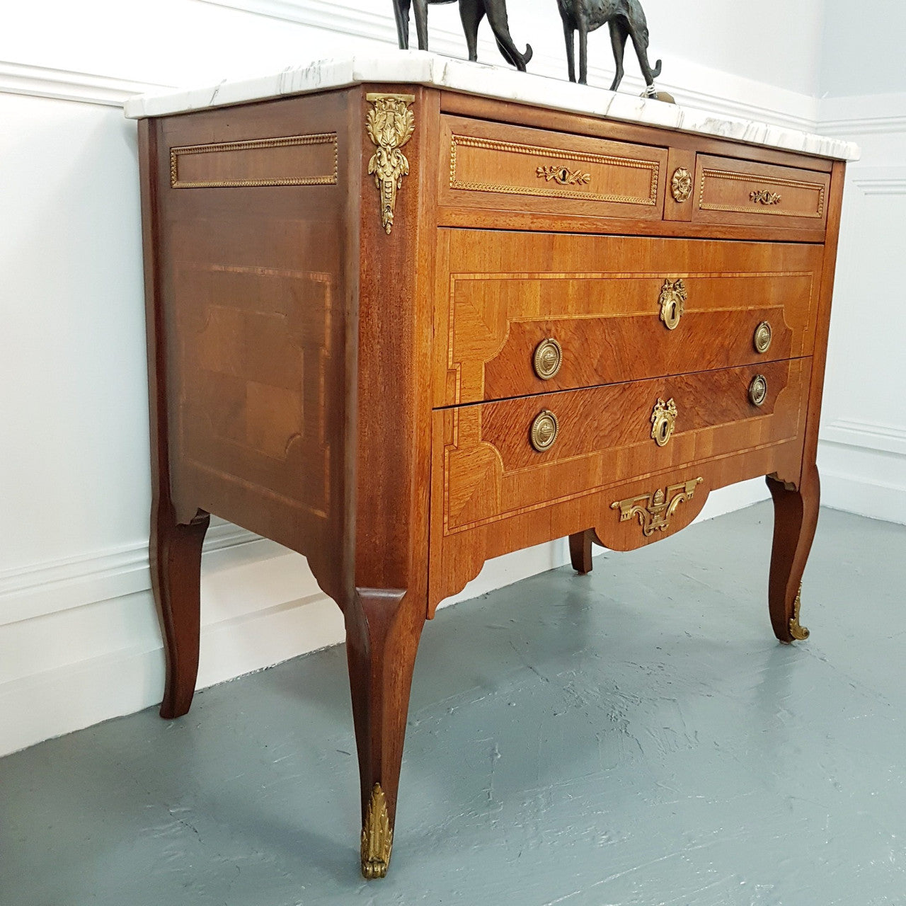 French 19th Century Louis XVI Style Transitional Commode Signed Longrez | Antique & Vintage | Moonee Ponds Antiques | Australia Wide Delivery