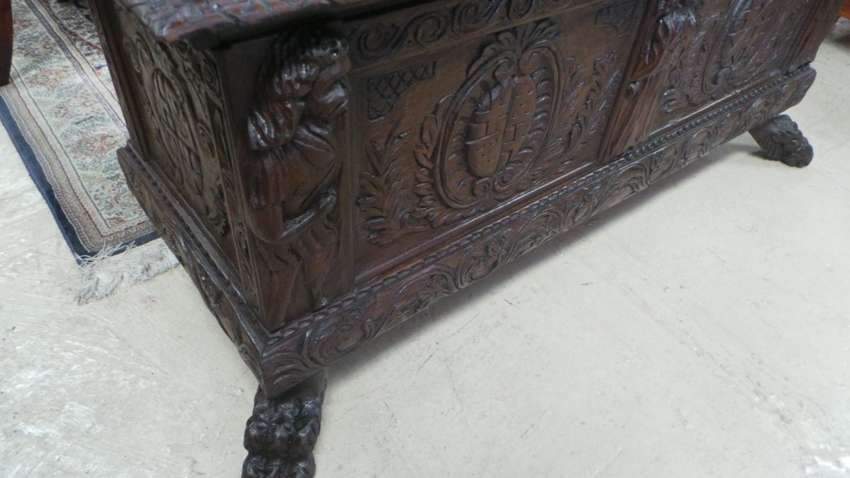An Amazing Antique Coffer With Amazing Carvings | Antique & Vintage | Moonee Ponds Antiques | Australia Wide Delivery