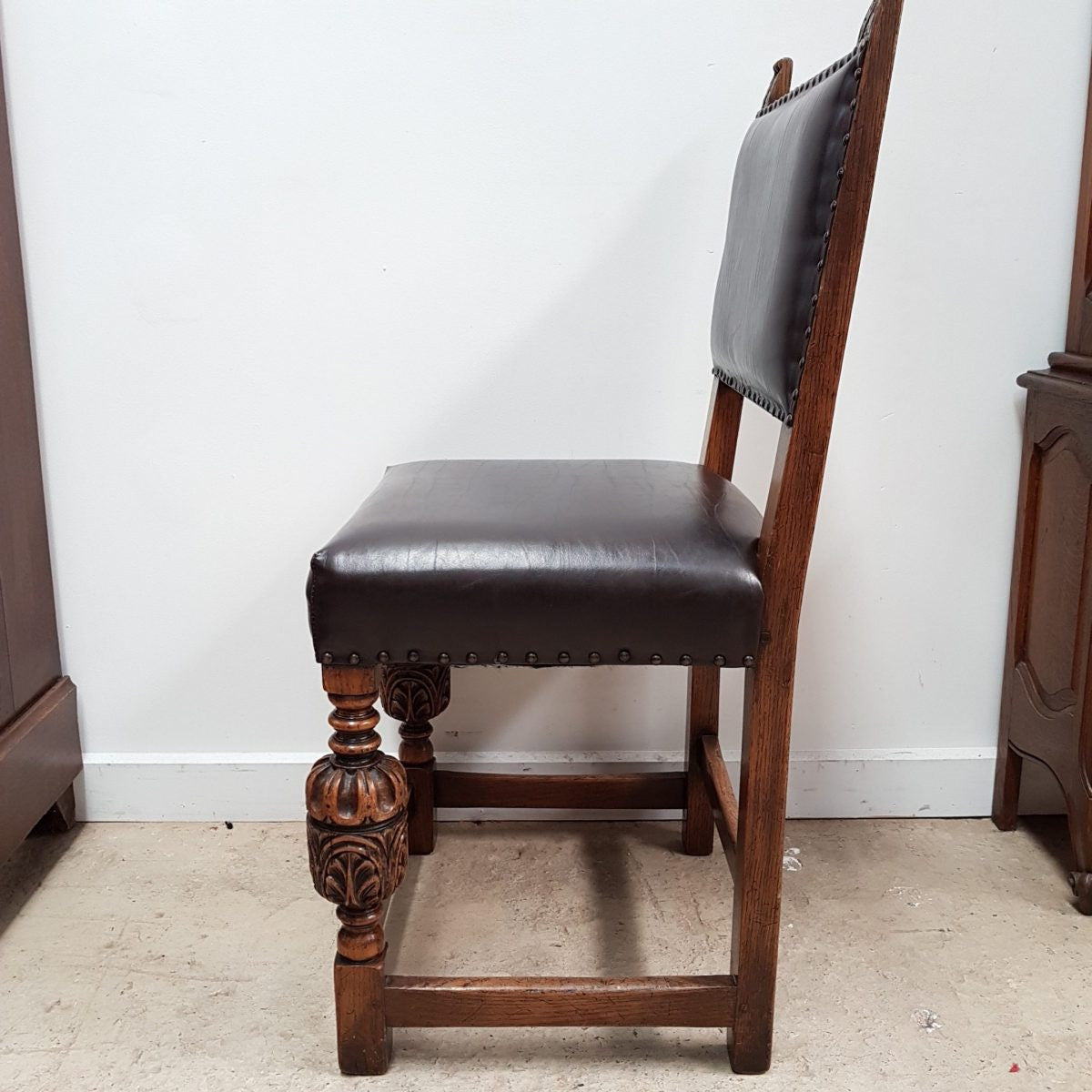 Set Of Ten Tudor Style Dining Chairs