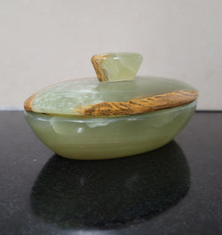 Stunning Vintage Onyx Marble Trinket Box & Lid | Antique & Vintage | Moonee Ponds Antiques | Australia Wide Delivery