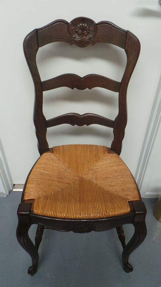 Set of Six French Oak Chairs-2