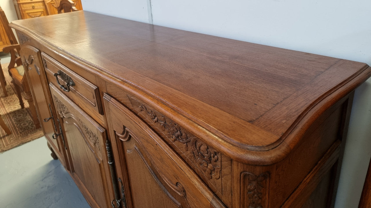 Beautiful French Oak Carved Sideboard | Antique & Vintage | Moonee Ponds Antiques | Australia Wide Delivery