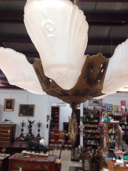 Deco Five Slip Shade Ceiling Light | Antique & Vintage | Moonee Ponds Antiques | Australia Wide Delivery
