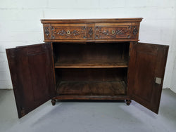 18th Century French Oak Tall Sideboard With Detailed Carvings | Antique & Vintage | Moonee Ponds Antiques | Australia Wide Delivery