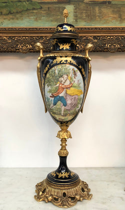 Decorative Tall French Limoges Vase | Antique & Vintage | Moonee Ponds Antiques | Australia Wide Delivery