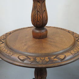 French Oak and Cherrywood Standard Lamp