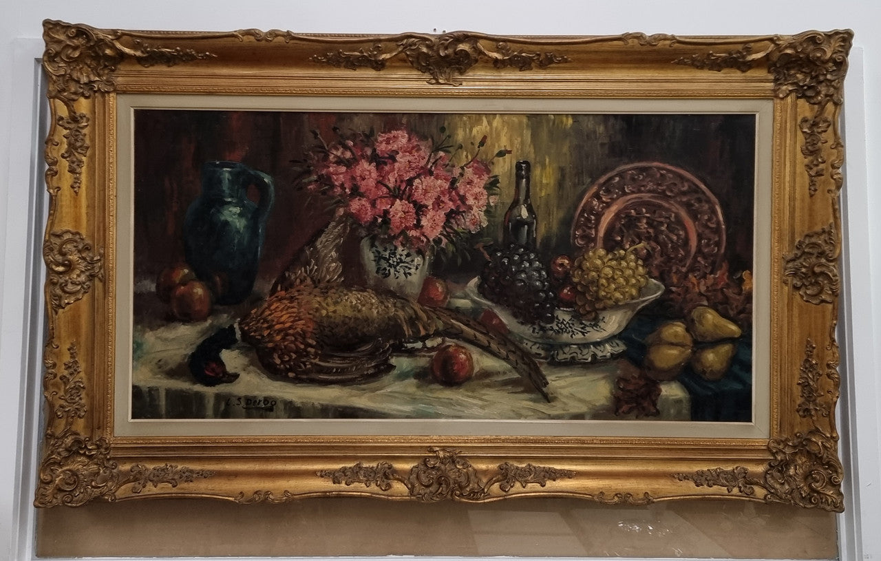 Amazing Signed Oil on Canvas "Still Life" in Gilt Frame | Antique & Vintage | Moonee Ponds Antiques | Australia Wide Delivery