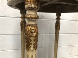 French Late 19th Century Painted & Gilded Walnut Marble Top Occasional Table | Antique & Vintage | Moonee Ponds Antiques | Australia Wide Delivery