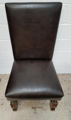 Set of Six Upholstered Leather Look Chairs | Antique & Vintage | Moonee Ponds Antiques | Australia Wide Delivery