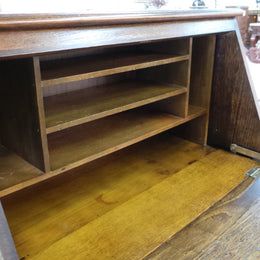 Oak Tudor Style Drop-down Bureau