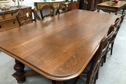Large French Oak 19th Century Henry II Style Dining Table | Antique & Vintage | Moonee Ponds Antiques | Australia Wide Delivery