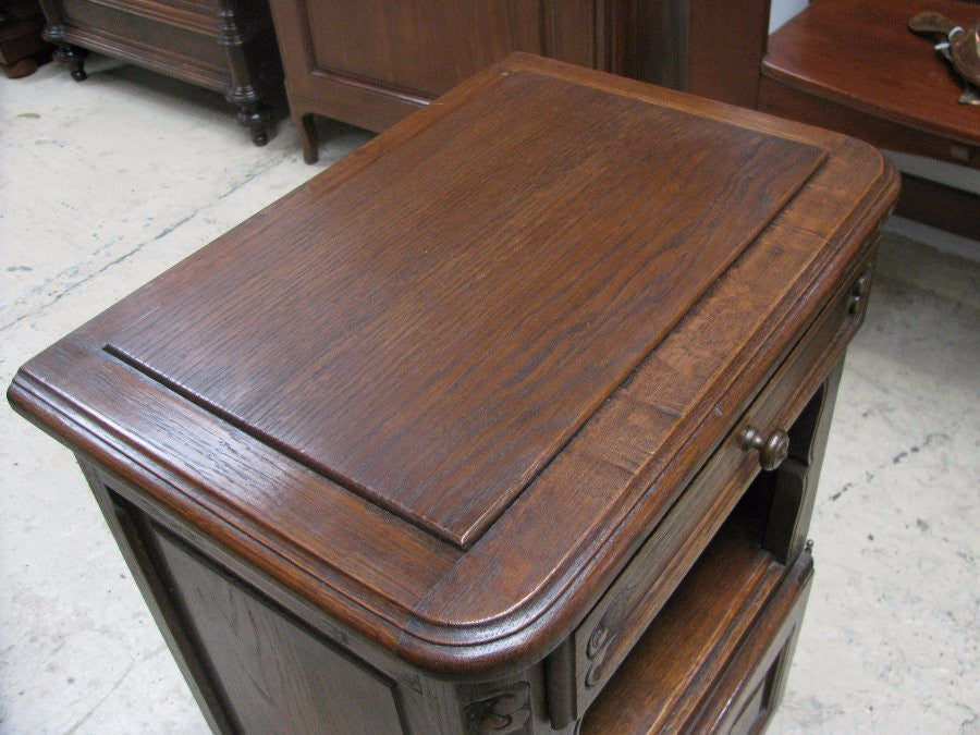 French Oak Bedside Cabinet