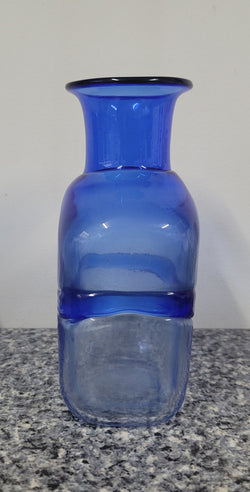 "Bertil Vallien" Kosta Boda Blue Vase | Antique & Vintage | Moonee Ponds Antiques | Australia Wide Delivery