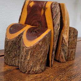 Amazing vintage pair of Mulga wood book ends in great original condition. Please see photos as they form part of the description.