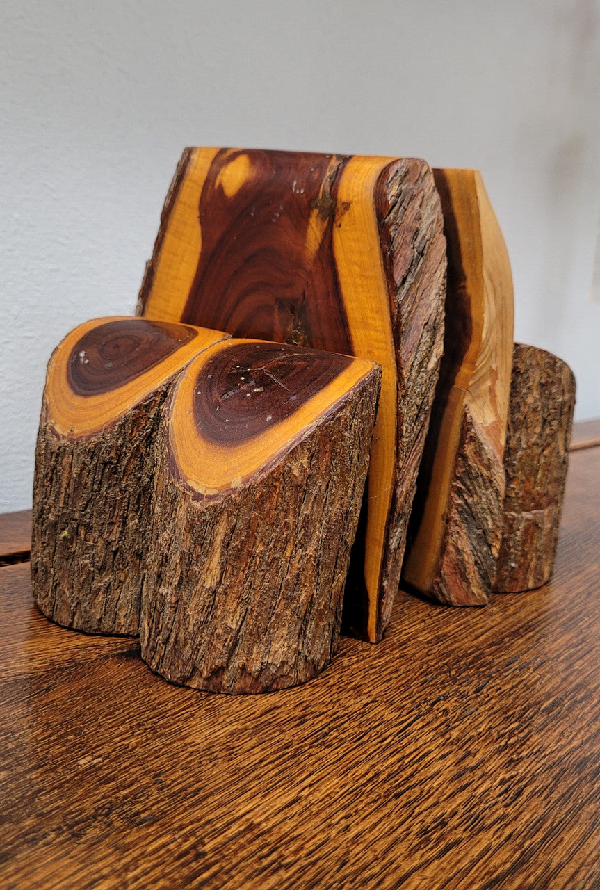 Pair Vintage Mulga Wood Book Ends | Antique & Vintage | Moonee Ponds Antiques | Australia Wide Delivery