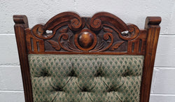 Pair of Edwardian Button Back Walnut Armchairs | Antique & Vintage | Moonee Ponds Antiques | Australia Wide Delivery