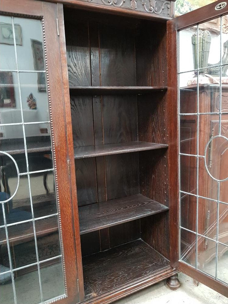 Australian Tudor Led Light Bookcase | Antique & Vintage | Moonee Ponds Antiques | Australia Wide Delivery