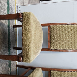 Set Of Six Upholstered Dining Chairs And Two Matching Carvers