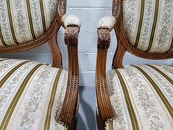 French Carved Walnut Louis XV Style Settee & Two Matching Armchairs | Antique & Vintage | Moonee Ponds Antiques | Australia Wide Delivery