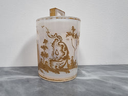 Antique French Opaline Glass Lidded Container With Lovely Gilt Decoration | Antique & Vintage | Moonee Ponds Antiques | Australia Wide Delivery