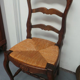 Set of Six French Ladder Back Chairs-2