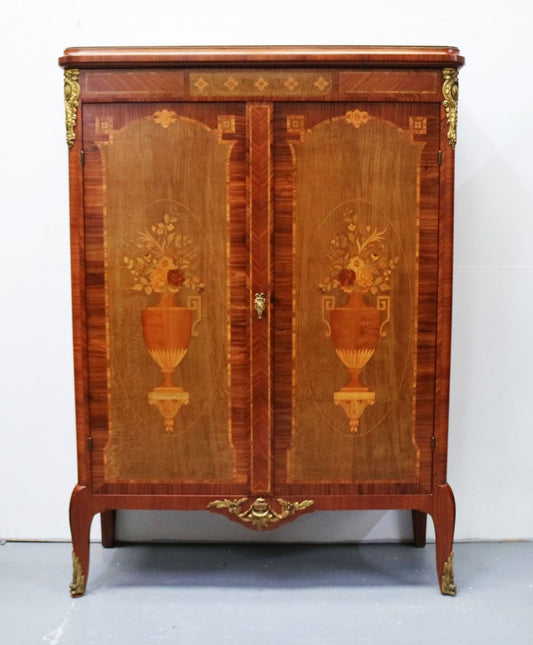 French Louis XVI Marquetry Inlaid Cabinet