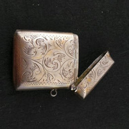 Antique Birmingham Silver Hallmarked Vesta Case