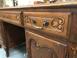 French Oak Louis XV Style Partners Desk | Antique & Vintage | Moonee Ponds Antiques | Australia Wide Delivery