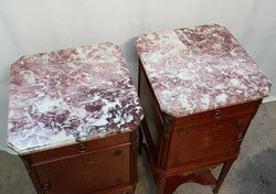 Pair of French Louis XVI Style Mahogany Bedsides Cabinets | Antique & Vintage | Moonee Ponds Antiques | Australia Wide Delivery