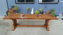 Large French Monastery Dining Table With A Stretcher Base | Antique & Vintage | Moonee Ponds Antiques | Australia Wide Delivery