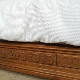 French Henry II Oak Queen Size Bed