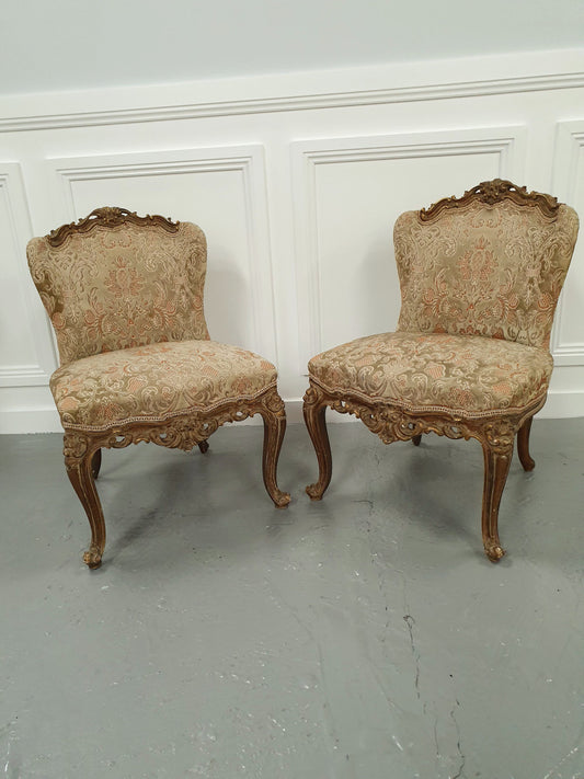 Pair of French Upholstered Chairs