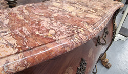Stunning Louis XV Style Marquetry Inlay Marble Top Two Drawer Commode | Antique & Vintage | Moonee Ponds Antiques | Australia Wide Delivery