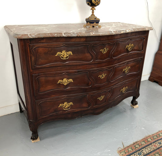 French Louis XVI walnut commode