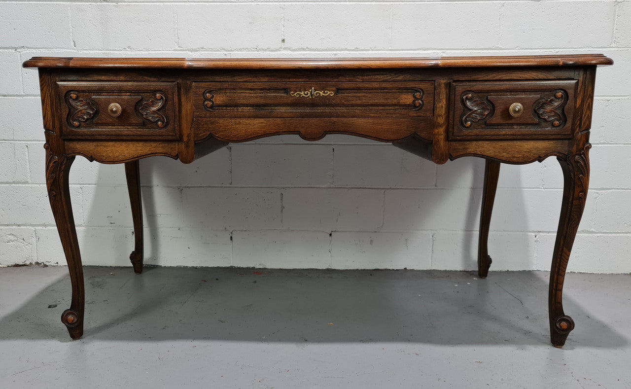 Attractive Large Louis XV Style Oak Faux Partners Desk | Antique & Vintage | Moonee Ponds Antiques | Australia Wide Delivery
