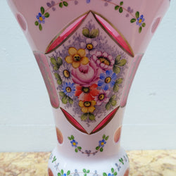 Bohemian Overlay Glass Vase | Antique & Vintage | Moonee Ponds Antiques | Australia Wide Delivery