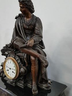 French 19th Century Three Piece Figural Clock Set | Antique & Vintage | Moonee Ponds Antiques | Australia Wide Delivery