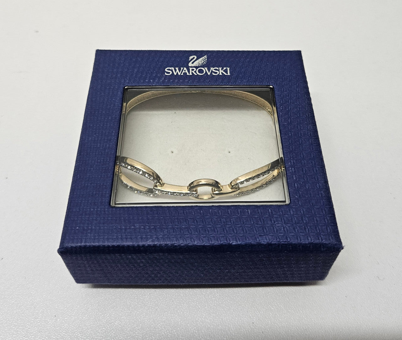Swarovski Gold Tone Bangle with Crystals | Antique & Vintage | Moonee Ponds Antiques | Australia Wide Delivery