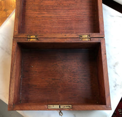 Vintage Mahogany Lockable Wooden Box | Antique & Vintage | Moonee Ponds Antiques | Australia Wide Delivery