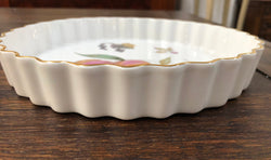 Royal Worcester Gold Trim Evesham Quiche Dish | Antique & Vintage | Moonee Ponds Antiques | Australia Wide Delivery