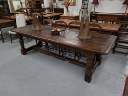 Amazing 2.65 Meter French Elm Refectory Dining Table | Antique & Vintage | Moonee Ponds Antiques | Australia Wide Delivery