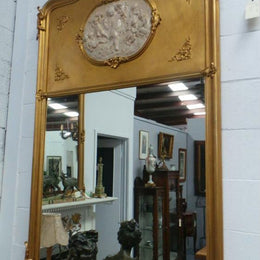 French Gilt Trumeau Mirror