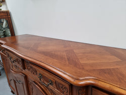 French Parquetry Top Cherry Wood Four-Door Sideboard | Antique & Vintage | Moonee Ponds Antiques | Australia Wide Delivery