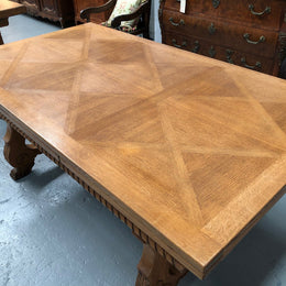 French Oak Spanish Style Extension Table