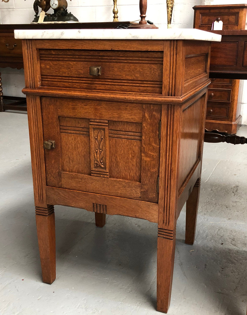 Beautiful pair of Arts and Crafts Bedsides | Antique & Vintage | Moonee Ponds Antiques | Australia Wide Delivery
